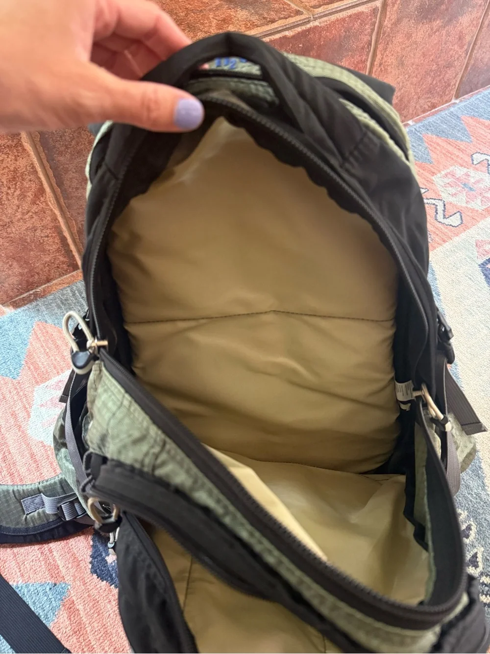 Vintage JanSport Syncline 38 Olive Green hiking day camp Backpack